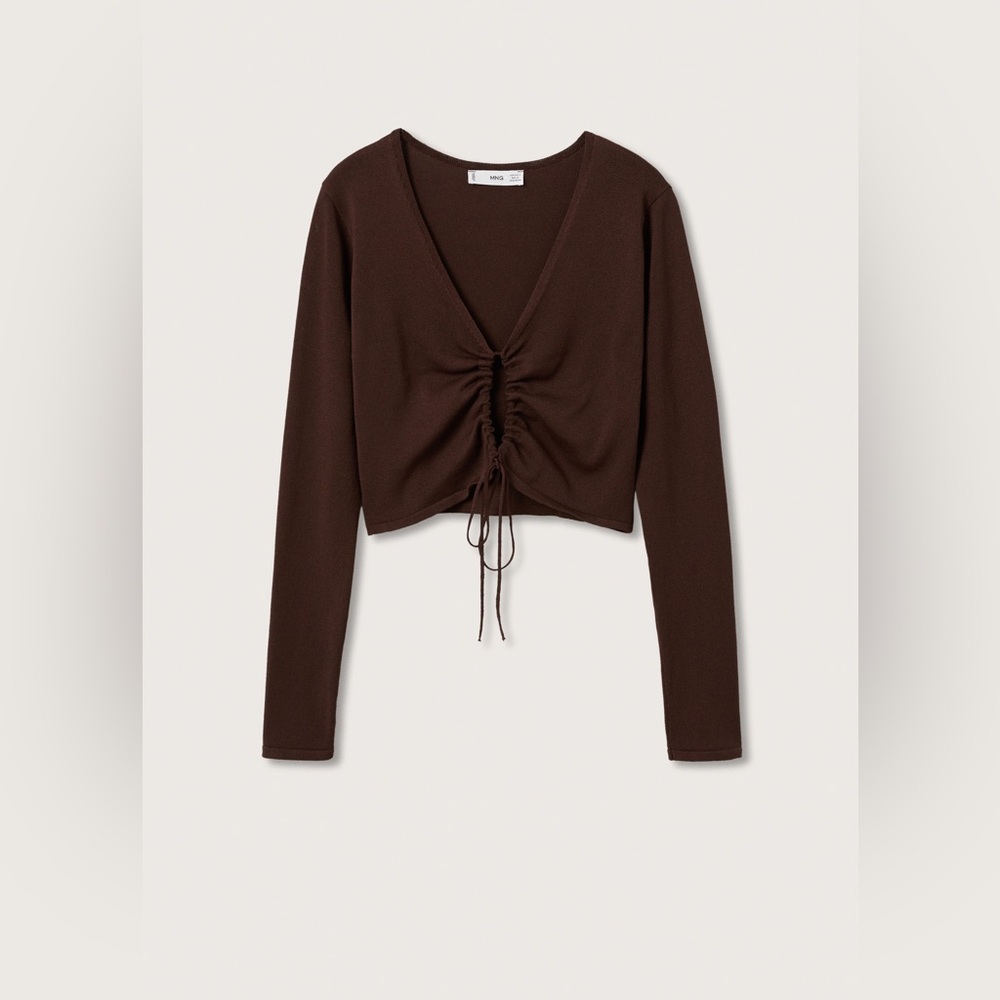 Mango Cropped Knit Top - Picture 2 of 8